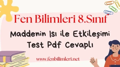 Maddenin Isı İle Etkileşimi Test