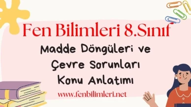 Madde Döngüleri ve Çevre Sorunları Konu Anlatımı