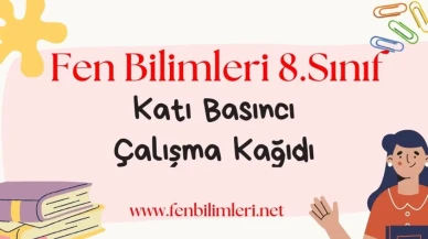 8. Sınıf Katı Basıncı Çalışma Kağıdı Pdf