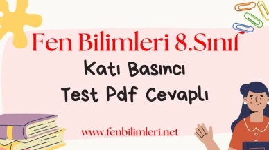 8. Sınıf Katı Basıncı Test Pdf