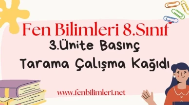 Fen Bilimleri 8. Sınıf 3. Ünite Çalışma Kağıdı Pdf