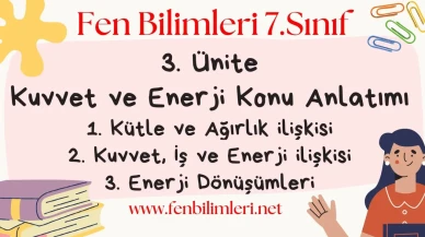 Fen Bilimleri 7. Sınıf 3. Ünite Konu Anlatımı Pdf