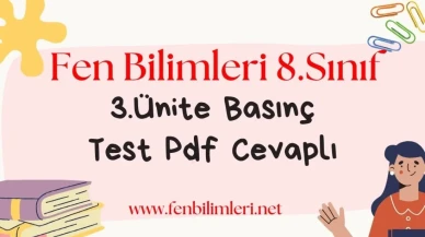 Fen Bilimleri 8. Sınıf 3. Ünite Test Pdf