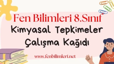 Kimyasal Tepkimeler Çalışma Kağıdı
