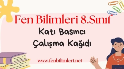 8. Sınıf Katı Basıncı Çalışma Kağıdı Pdf